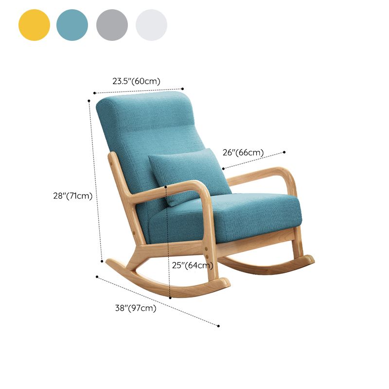 Simple Style Lounge Chaise Lazy Chair Wood Rocking Chair for Living Room