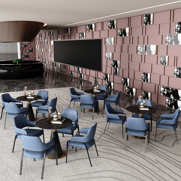 Traditional Luxury Round Indoor Table Sintered Stone Top Table for Kitchen