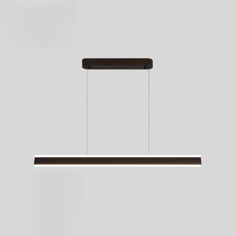 Rechteck Island Leuchte Einfache LED -Restaurant Hängende Lampe mit Acrylschatten