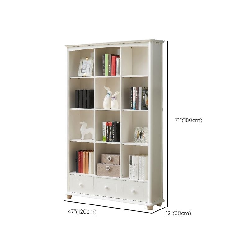 Closed Back Standard Bookshelf Engineered Wood Modern Bookcase