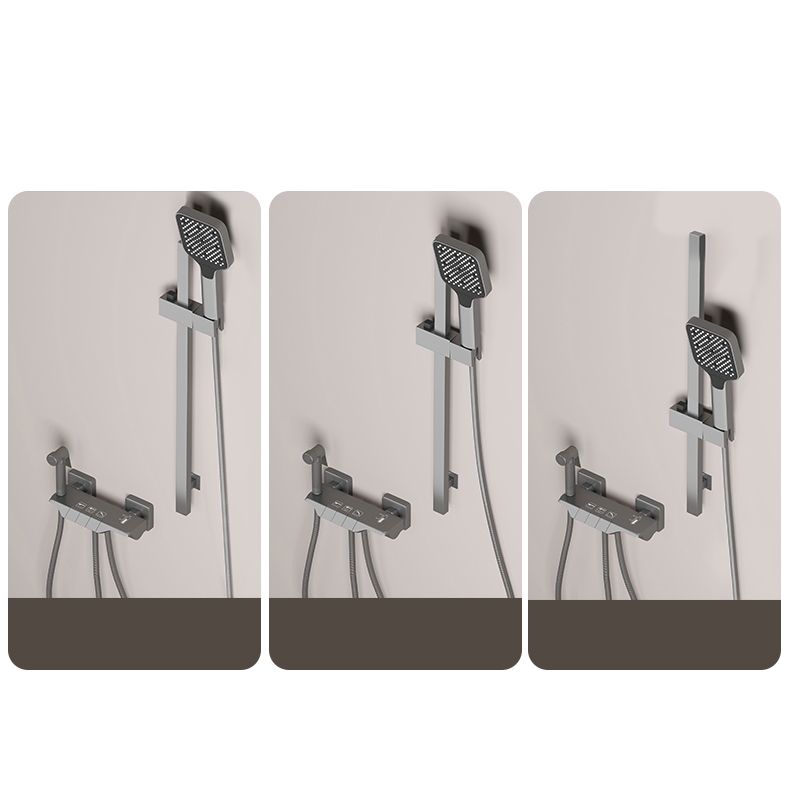 Push Button Shower System Wall Mount Handshower Square Shower System with Shower Hose
