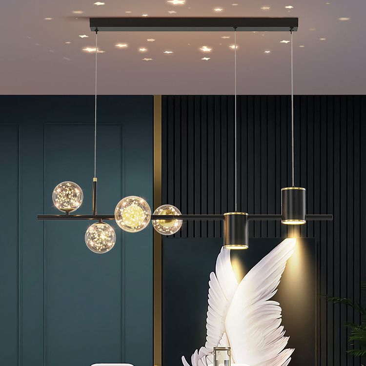 Contemporary Kitchen Island Lighting Geometric Metal Pendant Light Fixtures