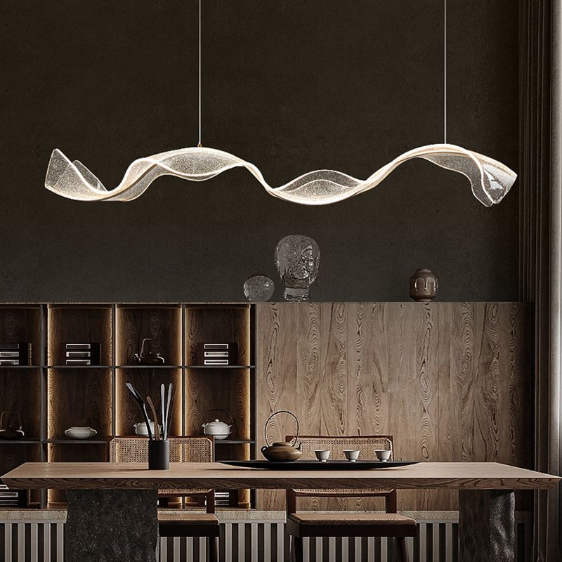Nordic Island Lighting Fixture Acrylic LED Pendant Light for Dining Room