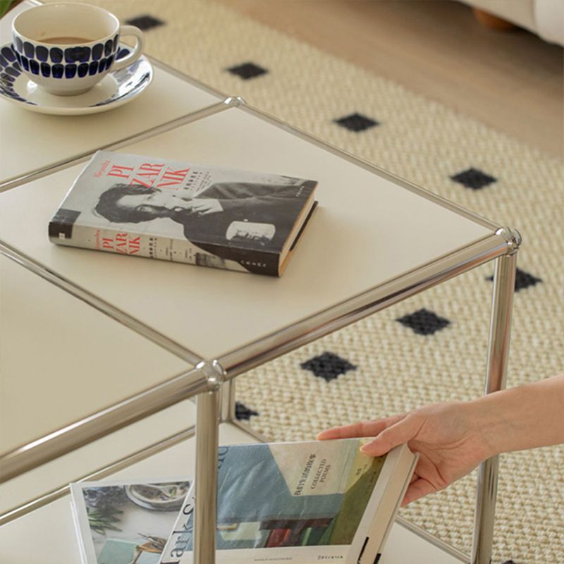 15.75" Tall Mid-century Style Coffee Cocktail Table Metal Coffee Table