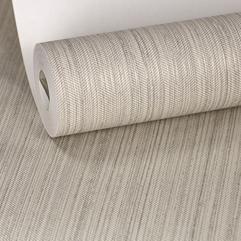 Vertical Stripe Wallpaper for Living Room Decoration in Natural Color, 20.5 in x 33 ft, Non-Pasted