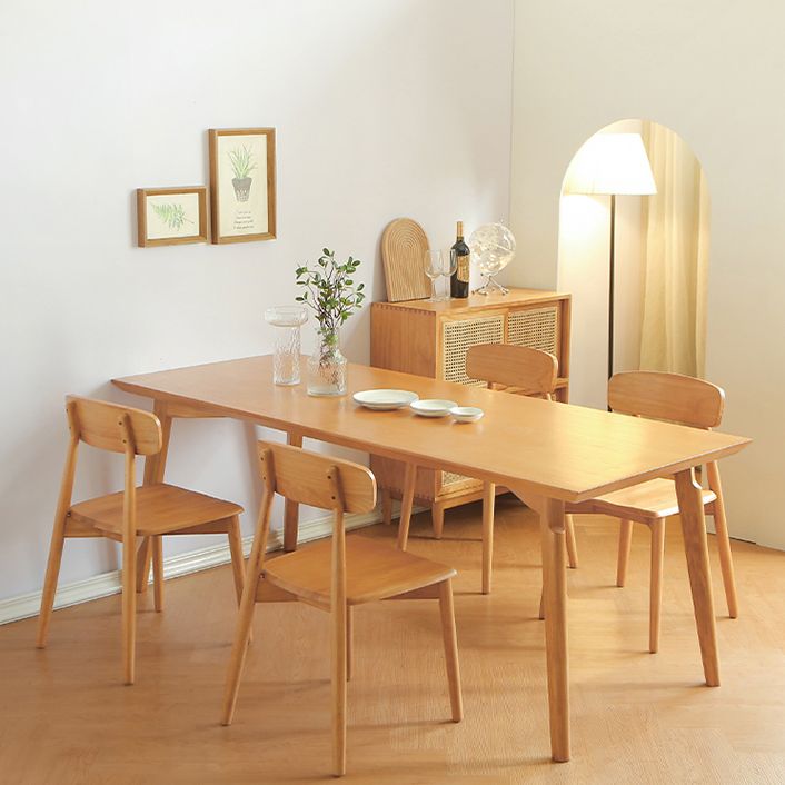 Modern 1/3/5/7 Pieces Dining Set Rectangle Pine Wood Dining Table for Dining Room