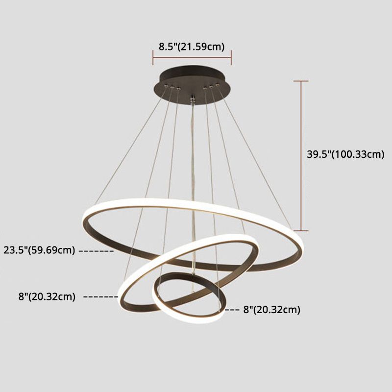 Semplicità ultra-moderna a led orbicolare lampada lampada a sospensione metallica luce a sospensione per ristorante