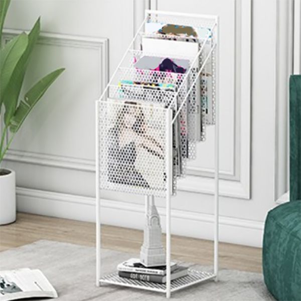 Contemporary Style Step Bookcase Metal Closed Back Bookshelf,36.6" H x 11.8" W