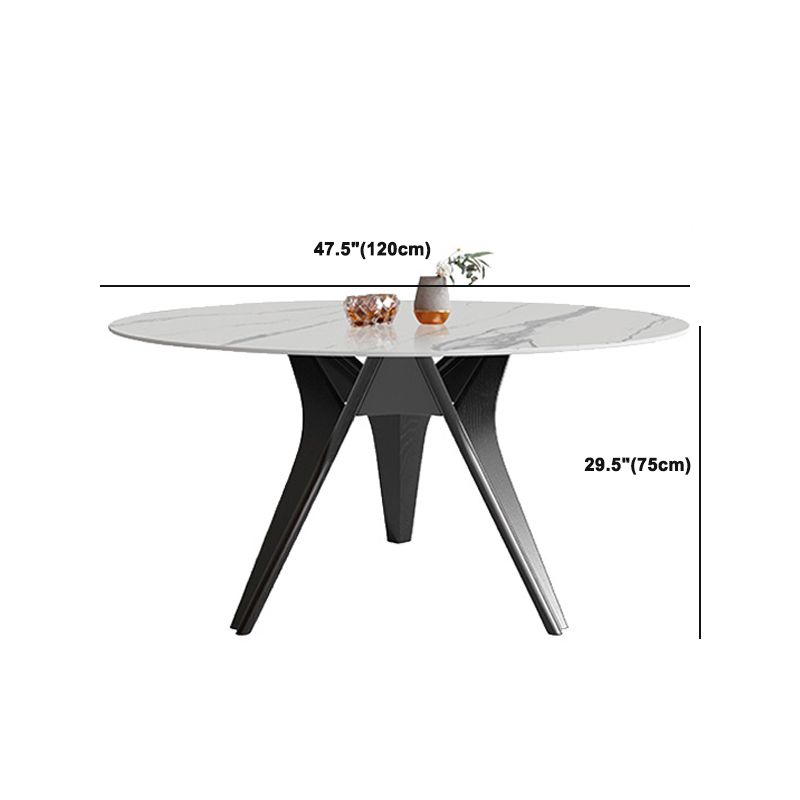 Solid Wood Frame Dining Room Set 1/2/5/7 Pcs Round Dining Table with Armless Chairs