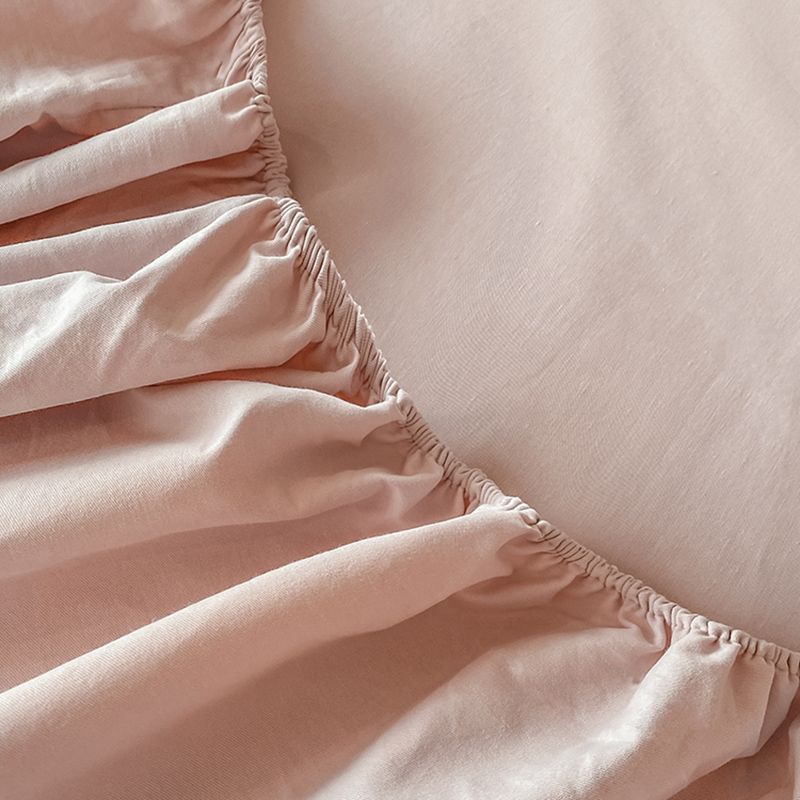 Soild Cotton Bed Sheet Set Modern Spring Extra Soft Fitted Sheet