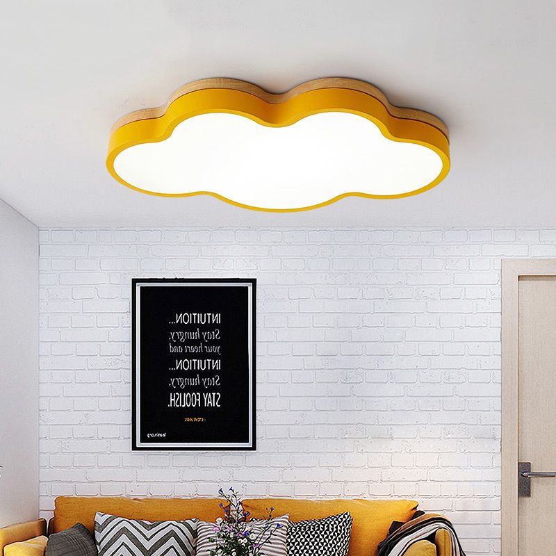 Cloud Flush Mount Light Fixtures 1 Light Acrylic Nordic Ceiling Lights Flush Mount
