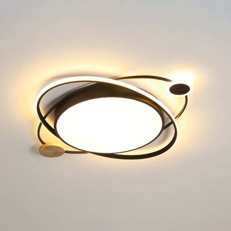 Lámpara empotrada LED redonda, lámpara de techo empotrada LED para dormitorio de metal Macaron