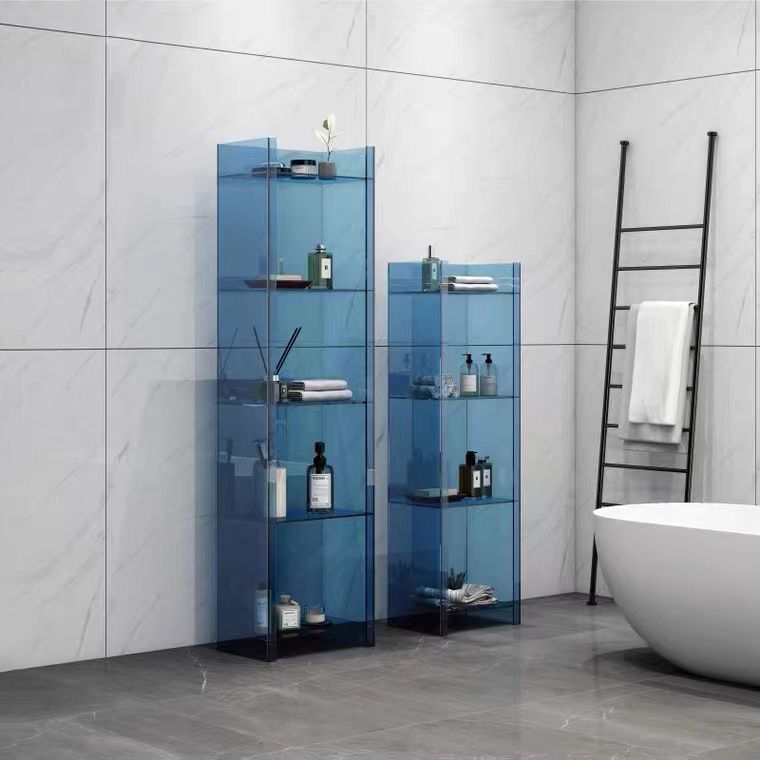 Scandinavian Style Shelf Bookcase Acrylic Closed Back Bookshelf for Home Office