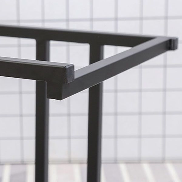 Modern Rectangle Bar Stool Backrest Footrest Counter Stool with Velvet Cushion