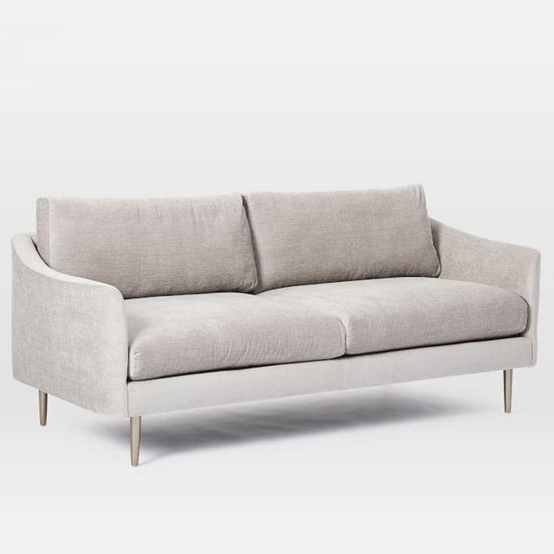 Contemporary Fabric Standard Sofa Sloped Arm Cushions Settee