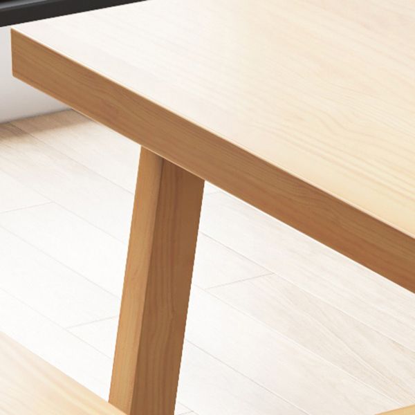 Modern Solid Wood Rectangular Dining Table for Dining Room and Dining Bar