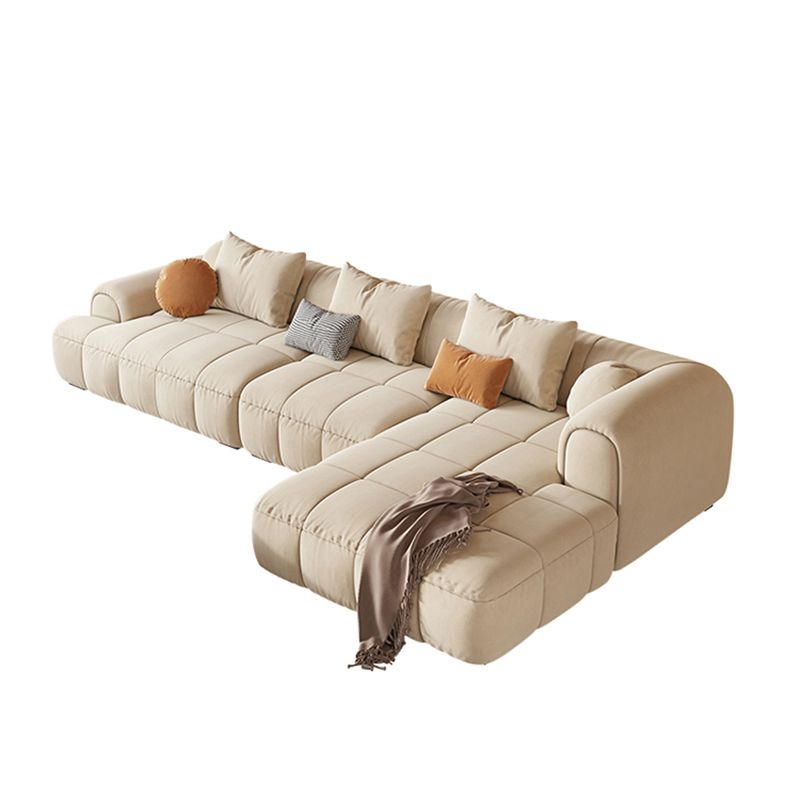 25.59" Tall Contemporary Sectional Recessed Arm Sectional for Living Room