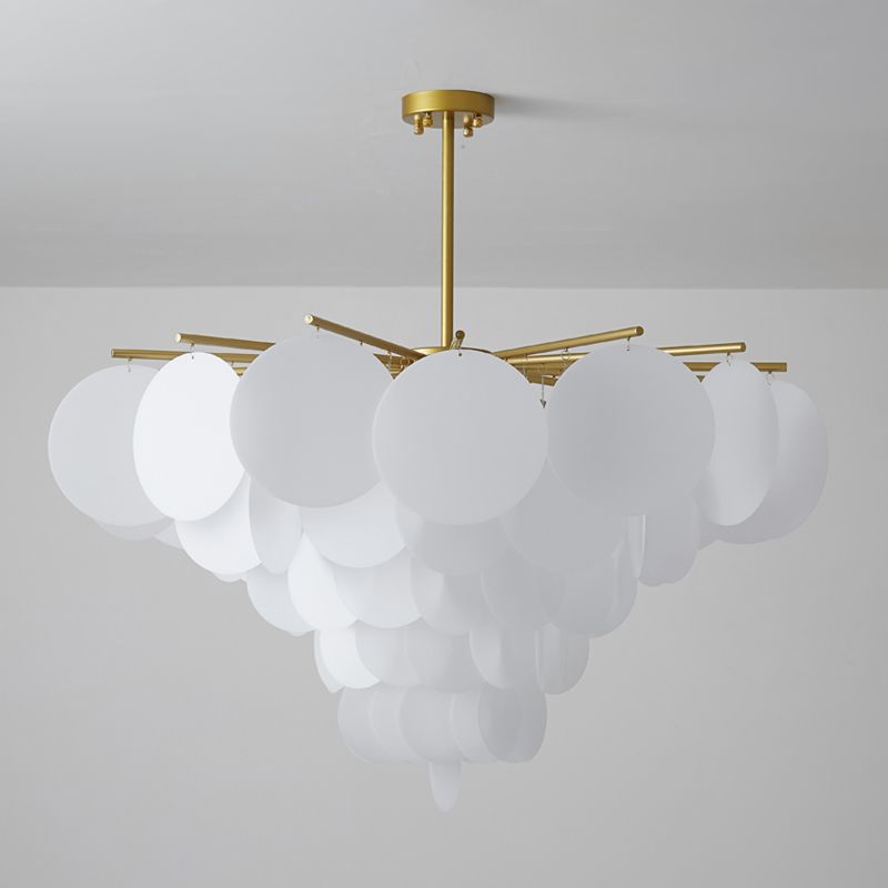 Accesorio de iluminación de araña simple luz colgante moderna con sombra acrílica para dormitorio