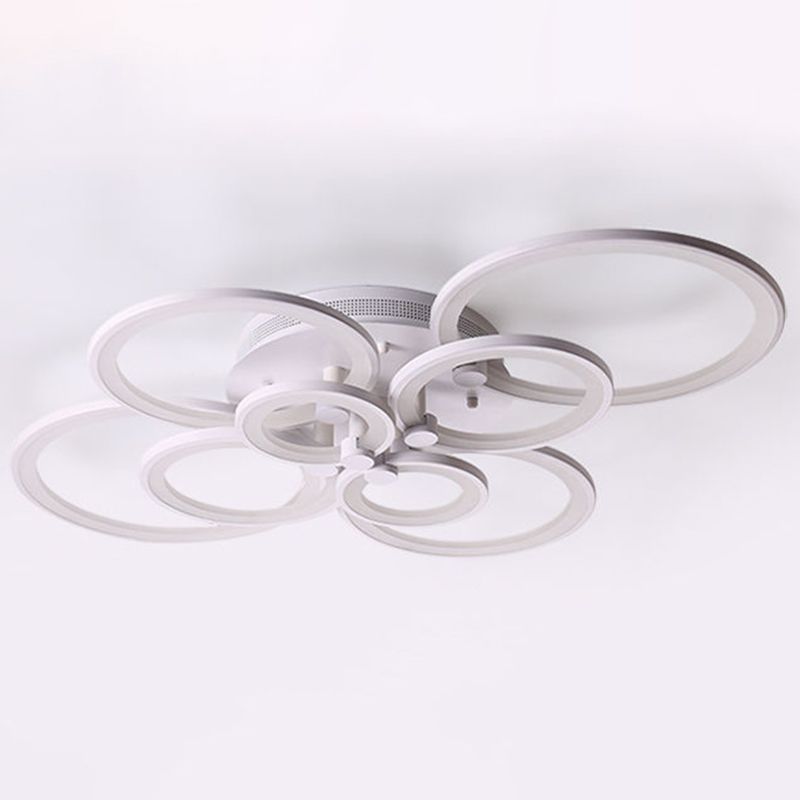 LED Cirkel Flush Plafond Licht Modern Minimalistisch Acryl Slaapkamer Semi Mount Verlichting