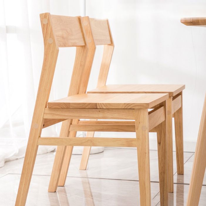 Sillas de comedor contemporáneas Cocina Comedor Silla lateral sin brazos con patas de madera