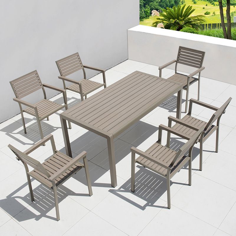 Modern Style Dining Set 1/4/5/7 Pieces Reclaimed Wood Dining Table Set for Outdoor