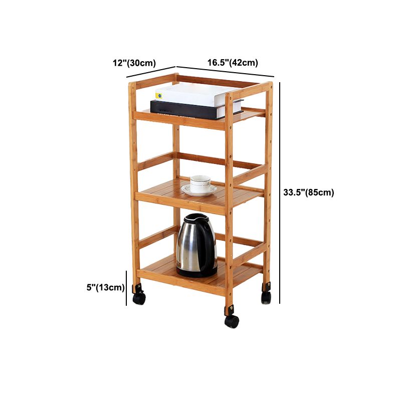 Brown Color Modern Style Bookshelf Bamboo Bookcase for Study Room