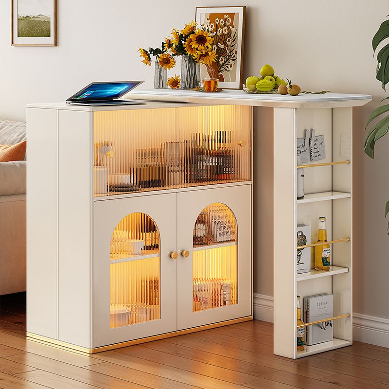 Contemporary Pub Table White Bistro Bar Height Cocktail Table