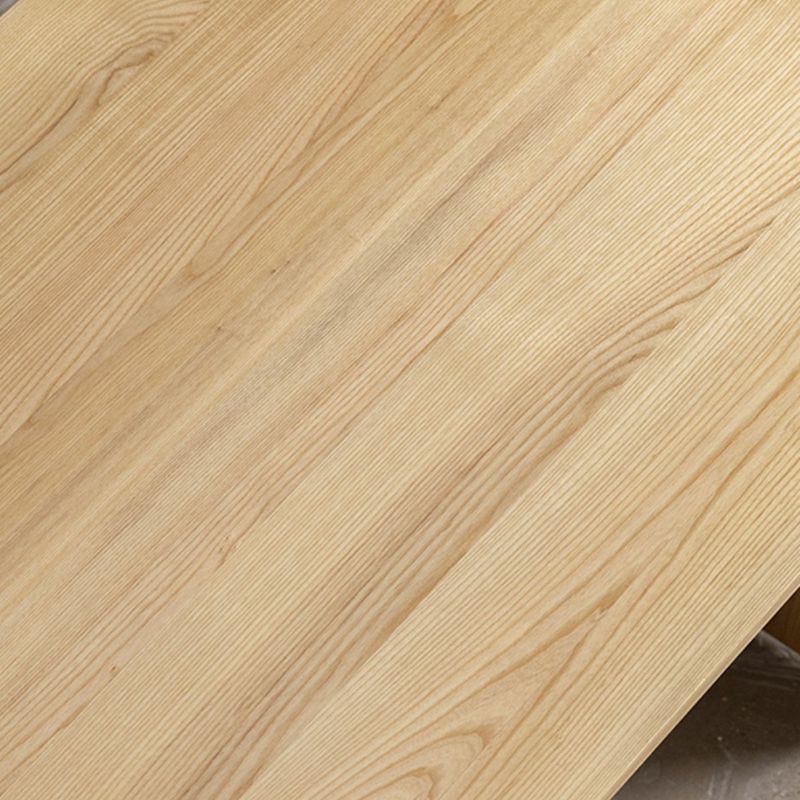 Contemporary 1 Single Coffee Cocktail Table in Pine Wood with 2 Legs