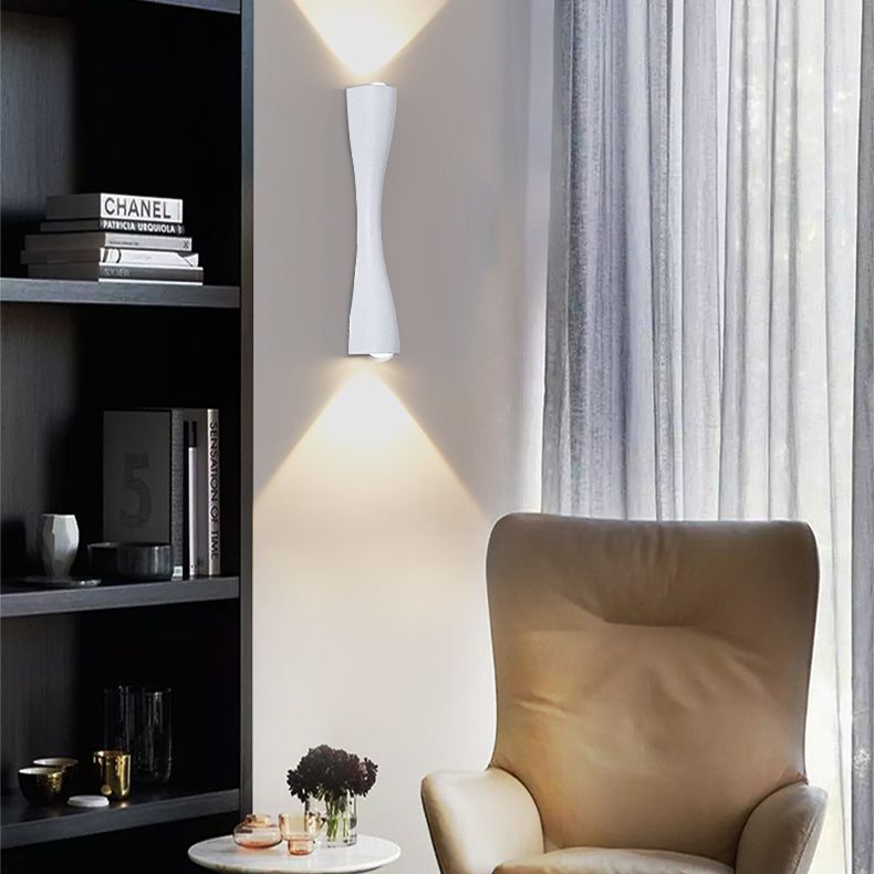 Moderni tubi in stile minimalista lampada montata a parete 2 luci illuminazione montata a parete con tonalità in alluminio