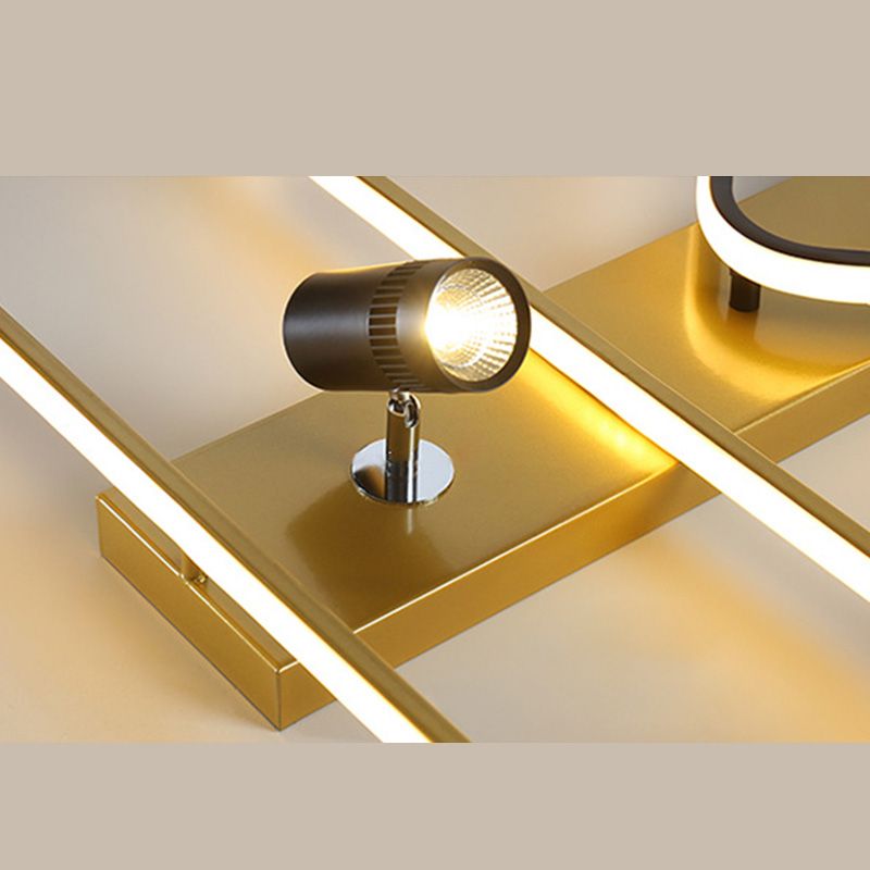 Projecteur de plafond affleurant pour salon, cadre en aluminium, luminaire sur rail LED