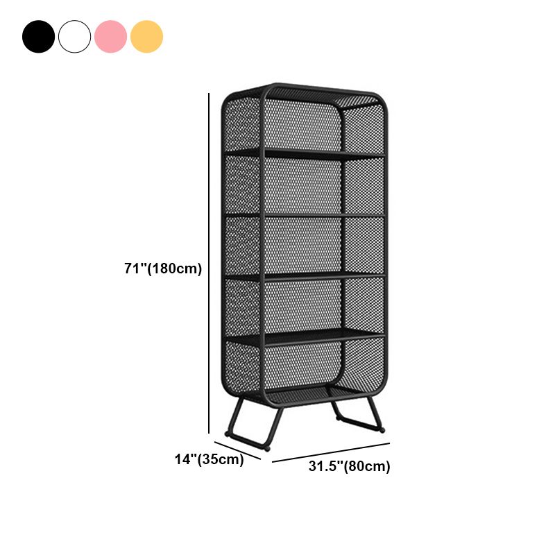 Glam Style Bookshelf Metal Closed Back Shelf Bookcase for Home Use