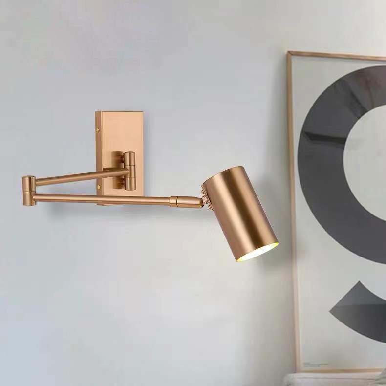 Modern Adjustable Arms Wall Mount Lighting Metallic Wall Mounted Lighting for Bedside
