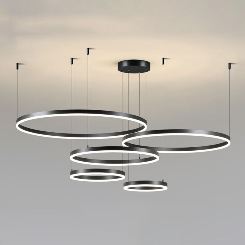 Unique Shape Chandelier Modern Style Metal Multi Light Hanging Lamp for Bedroom