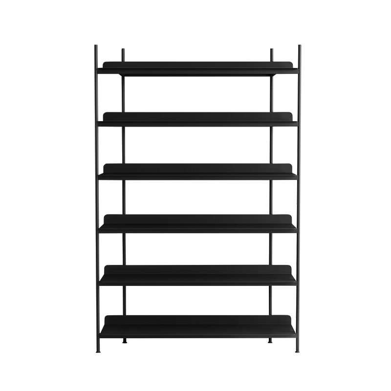 Contemporary Metal Etagere Bookshelf Open Office and Living Room Bookcase