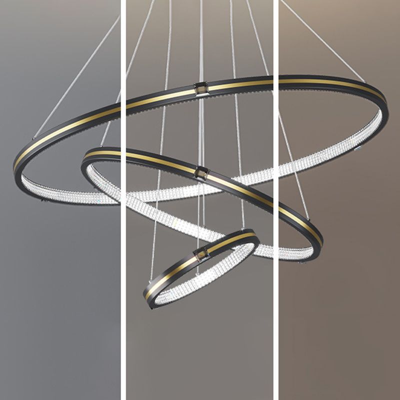 Simplicidad moderna Lámpara de araña orbicular acrílico Luces colgantes para colgantes para restaurante