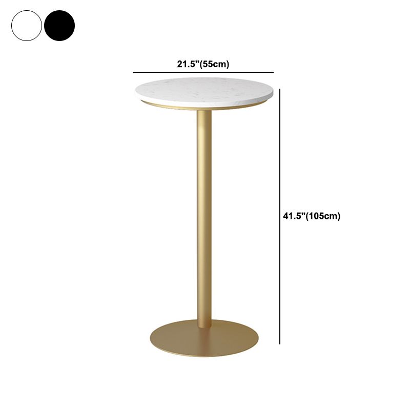 Modern Marble Counter Height Set 1/2/3/5 Pieces Shop Fixed Table Bar Set