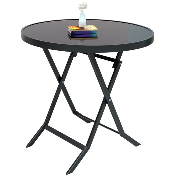 Mesa de comedor de estilo moderno Vidrsts Use para el hogar con marco negro