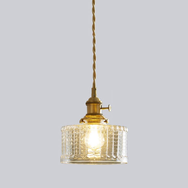 Lampada sospesa in bronzo in bronzo in vetro in stile a sospensione geometrica in stile retrò industriale per sala da pranzo