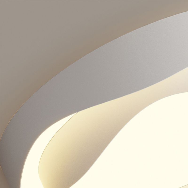 Modern Metal Flush Mount Flower Shape LED Ceiling Light with Acrylic Shade for Living Room
