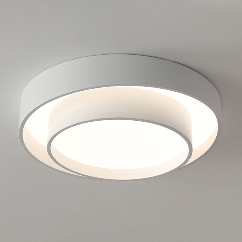 Simplicity LED Ceiling Lights White Flush Mount Lighting Fixture for Living Room