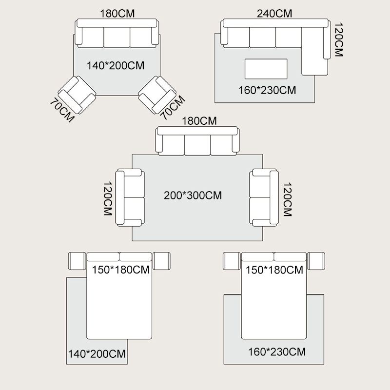 Contemporary Indoor Rug Modern Apricot Rug Polyster Washable Thickened Area Rug for Living Room