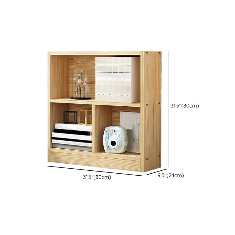 Contemporary Wood Bookcase Standard Bookshelf for Home Office 9.4" Wide