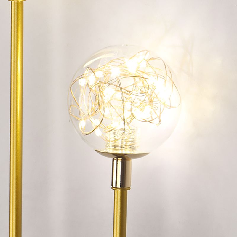 2-Light Round Wall Lighting Ideas Modern Style Metal Wall Mount Lamp