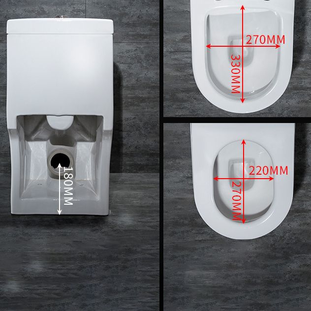 Traditional 1-Piece Toilet Floor Mounted White Urine Toilet for Bathroom