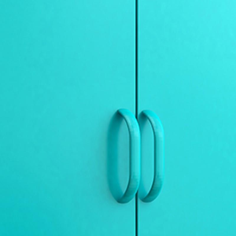 White Steel Wardrobe Cabinet with Adjustable Shelves Modern Wardrobe Closet