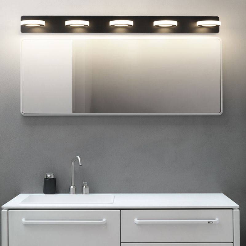 Multi Light Black Vanity Light Modern Style Waterproof Mirror Light for Bathroom
