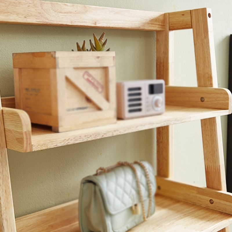 Contemporary Vertical Bookcase Wooden Open Back Bookshelf for Home