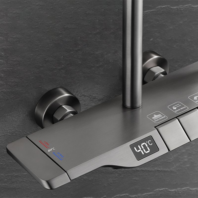 Valve Included Shower System Solid Color Dual Shower Head Shower Head Combo