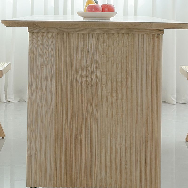 Rectangle Dining Table Set 1/2/5 Pcs Solid Wood Dining Table and Chairs