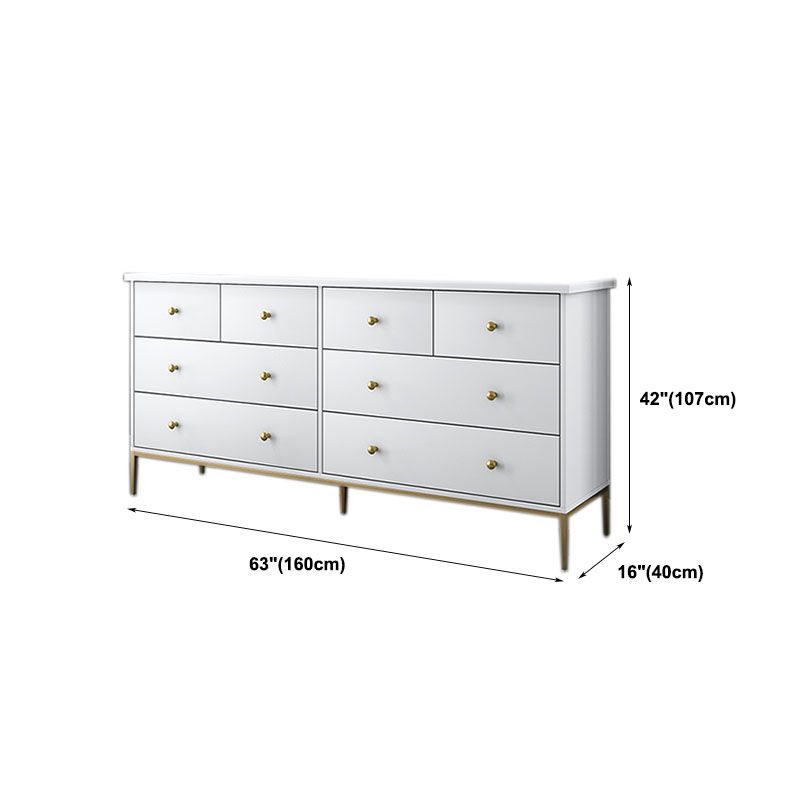 Glam Engineered Wooden Storage Chest Bedroom Chest with Drawers